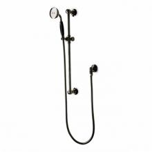 Waterworks 05-07751-82658 - Julia Handshower On Bar with Black Porcelain Handle in