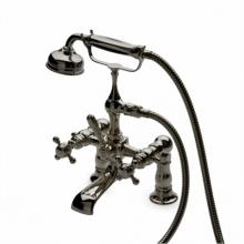 Waterworks 09-51966-21019 - Julia Exposed Tub Filler With Handshower and Metal Lever Diverter in Antique