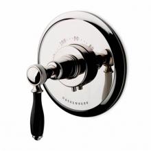 Waterworks 05-48791-56713 - Easton Classic Thermostatic Control Valve Trim with Black Porcelain Lever Handle in