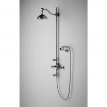 Waterworks 05-75553-36013 - Olympia Exposed Thermostatic System with 8'' Shower Rose and Handshower and Metal Cross