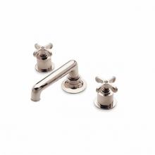 Waterworks 07-97701-87481 - Henry Low Profile Three Hole Deck Mounted Lavatory Faucet with Metal Cross Handles in Chrome,