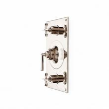 Waterworks 05-35002-67729 - Henry Metal Lever Handle Thermostatic with Metal Cross Handle Shutoffs Trim in Burnished Brass