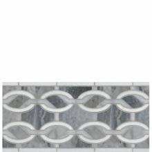 Waterworks 03-10356-72520 - Signet Solid Links Petite Double Border 6 1/2'' x 7 1/4'' in Stone Group