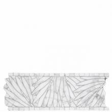 Waterworks 03-66151-75151 - Aqualinea Bamboo Border 4 1/2'' x 12'' in Stone Group 1, 1, and