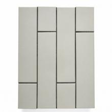 Waterworks 02-82929-95102 - Cottage Decorative Field Tile Coutil 3 x 12 in Shale Glossy
