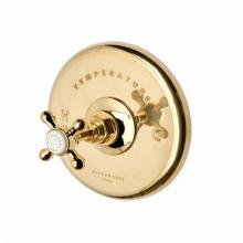 Waterworks 05-70500-08845 - Highgate Thermostatic Control Valve Trim with Metal Cross Handle in Unlacquered