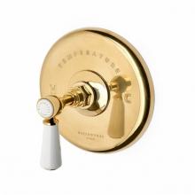 Waterworks 05-87117-46366 - Highgate Thermostatic Control Valve Trim with White Porcelain Lever Handle in Unlacquered