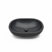 Waterworks 11-76873-79937 - Sten Oval Marble Vessel Sink 20 3/4 x 16 x 6 1/2 in Nero Marquina