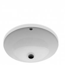 Waterworks 11-11880-43870 - Saxby Drop In or Undermount Oval Vitreous China Single Glazed Lavatory Sink 17 13/16 x 15 1/16 x 7