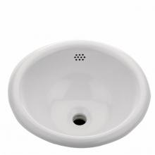 Waterworks 11-94229-30285 - Manchester Drop In Round Vitreous China Lavatory Sink Single Glazed 13 1/4'' x 13