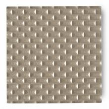 Waterworks 02-79181-95346 - Architectonics Handmade Decorative Field Tile Chip Carved 4 1/4 x 4 1/4 in Shagreen Light  Glossy