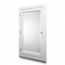 Waterworks 21-28717-35974 - Advance Recessed Large Wood Medicine Cabinet 25 3/16 x 35 5/8 x 1 in White with Nickel Hardware