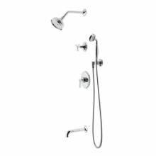 Waterworks 05-89400-90312 - Roadster Pressure Balance Shower Package with 5'' Shower Rose, Handshower, Tub Spout