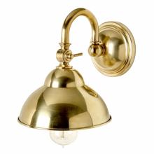 Waterworks 18-56465-93380 - Derby Wall Mounted Single Arm Small Sconce with Metal Shade in Unlacquered