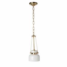 Waterworks 18-55980-39547 - Helio Ceiling Mounted Small Pendant with Glass Shade  in Unlacquered