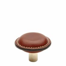 Waterworks 22-33320-28109 - Fallbrook 1 1/8'' Tan Leather Knob in Unlacquered