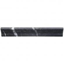 Waterworks 03-71569-05102 - Keystone A Rail 1 3/4 x 12 in Nero Marquina Honed