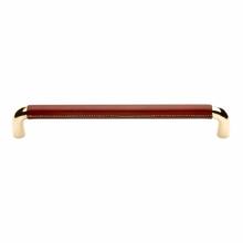 Waterworks 22-51631-13300 - Abbott 12'' Chocolate Leather Appliance Pull in Unlacquered