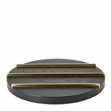 Waterworks 19-93121-49944 - Canyon Drive Round Trivet in Ebonized