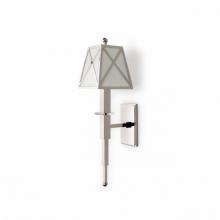 Waterworks 18-88514-90467 - Fairfax Wall Mounted Single Arm Sconce with Glass Shade in Nickel