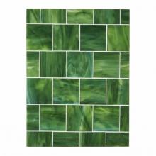 Waterworks 01-48009-55229 - Repose 3 Staggered Mosaic Stopend in Antique Mirror Glossy Solid