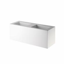 Waterworks 11-31124-23757 - .25 Lithic Rectangular Wall Mounted Double Sink for Wall Mounted Faucets in