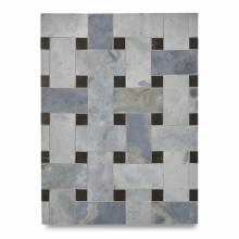 Waterworks 03-81002-74401 - Parramore 4.5cm x 9.5cm Basketweave Mosaic in Stone Group