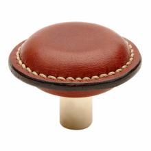 Waterworks 22-72789-39396 - Fallbrook 1 3/4'' Tan Leather Knob in Unlacquered