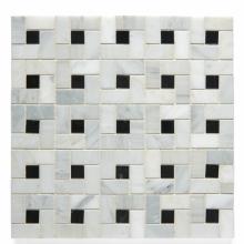 Waterworks 03-55253-92047 - Studio Stone 2cm x 4cm Arc d''Midi Mosaic in Ariel/Eclipse Polished