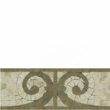 Waterworks 03-37912-07043 - Signet Tesserae Rivoli Border 6 1/4'' x 12'' in Stone Group 1, 2, 3, and