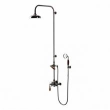 Waterworks 05-43618-70250 - Easton Classic Exposed Thermostatic System with 8'' Shower Rose with Oak Lever Handle