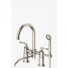 Waterworks 09-18316-04028 - Dash Deck Mounted Exposed Tub Filler with 2.5gpm Metal Handshower and Lever Handles in Chrome