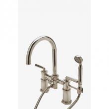 Waterworks 09-14795-29581 - Henry Exposed Deck Mounted Tub Filler with 1.75gpm Handshower and Metal Lever Handles in Nickel