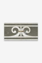Waterworks 03-03102-67130 - Signet Solid Rivoli Border 6 1/4'' x 12'' in Stone Group 1 and