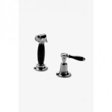 Waterworks 07-94289-72078 - Easton Classic Spray, Black Porcelain Lever Handle in Nickel Complies, 0.25 Percent WALC