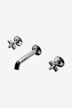 Waterworks 07-34327-02319 - .25 Low Profile Three Hole Wall Mounted Lavatory Faucet with Metal Cross Handles in Shadow