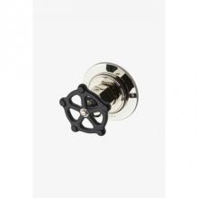 Waterworks 05-78555-60242 - Regulator Two Way Thermostatic Diverter Valve Trim with Black Wheel Handle in Chrome