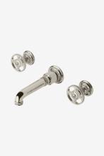 Waterworks 07-00725-37242 - R.W. Atlas Wall Mounted Lavatory Faucet with Metal Wheel Handles in