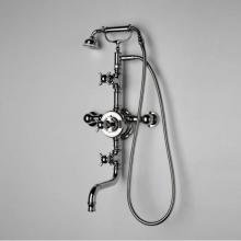Waterworks 09-17937-86679 - Olympia Exposed Tub Filler Thermostatic with Handshower and Metal Lever Diverter in Antique