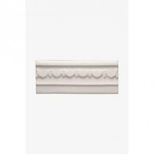 Waterworks 02-59736-80094 - Architectonics Handmade Foliage Leaf Valance Rail Stopend (Right) in Fog Glossy Solid