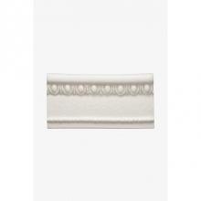 Waterworks 02-99886-24566 - Architectonics Handmade Classic Revival Egg and Dart Valance Rail 3 x 6 Stopend (Left) in Frost Gl