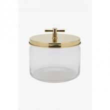 Waterworks 19-02563-66900 - Quarter Large Storage Jar with Unlacquered Brass Lid