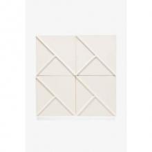 Waterworks 02-38093-49290 - Architectonics Handmade Odyssey Decorative Field Tile Logic Embossed 6 x 6 in Frost Glossy Solid