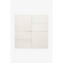 Waterworks 02-71595-50992 - Architectonics Handmade Odyssey Decorative Field Tile Groove Embossed 6 x 6 in Fog Glossy Solid