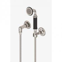 Waterworks 05-93967-43360 - Regulator Handshower on Hook with Black Handle in Nickel, 2.5gpm