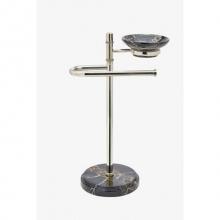 Waterworks 19-55315-31531 - Cavea Countertop Guest Valet with Marble Base in Nickel/Portoro Polished