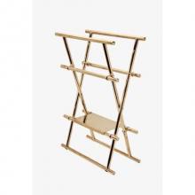 Waterworks 19-48167-85609 - Bambu Folding Towel Rack in Unlacquered brass