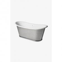 Waterworks 13-69900-28050 - Candide 65 x 28 x 28 Freestanding Oval Cast Iron Bathtub without Slip Resistance in Burnished