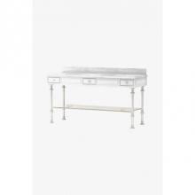 Waterworks 12-37809-53331 - Fielding Metal and Wood Double Four Leg  Washstand 64 1/2x 22 7/16 x  32 13/16 in Unlacquered Bras