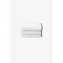 Waterworks 33-38271-29733 - Gotham Wash Towel in White/Navy